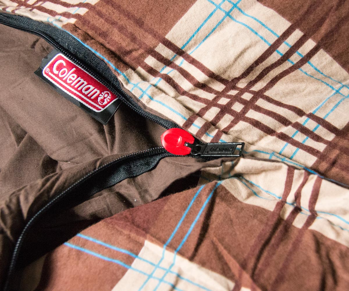 Coleman flannel sleeping outlet bag